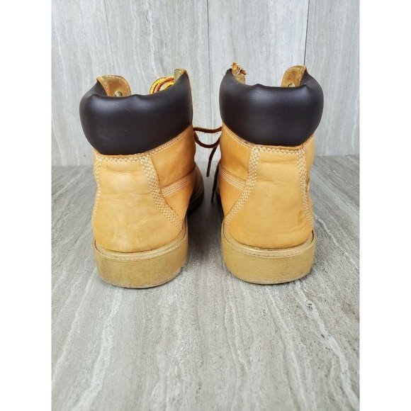 Timberland Lace Up Classic Boots Tan Boys Waterproof Size 6 1/2  #10960 - Picture 4 of 6